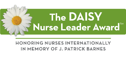 The DAISY Nurse Led Team Award logo, honoring nurses internationally , in memory of J. Patrick Barnes.